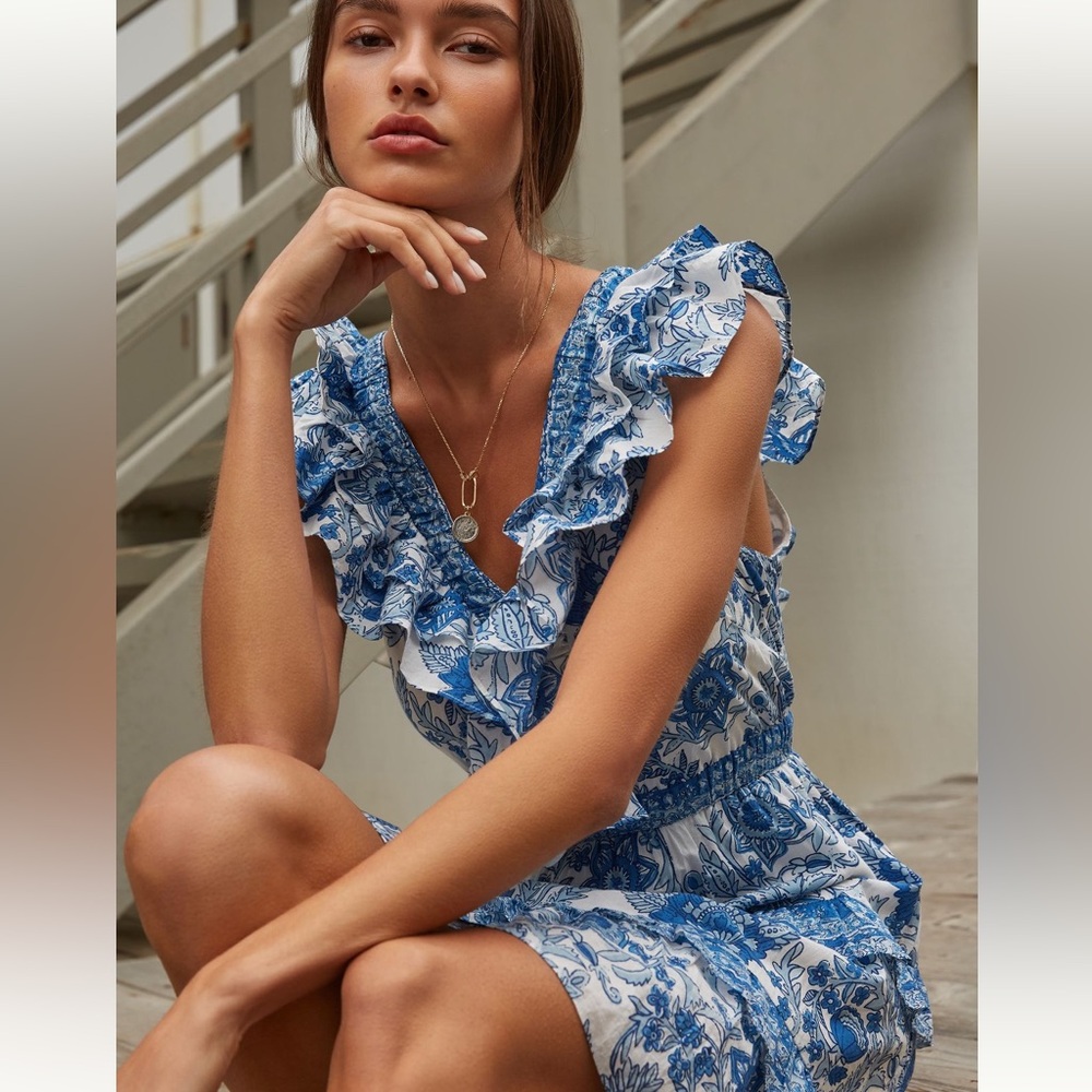 Ro's Garden Dante Ruffle Dress- worn once